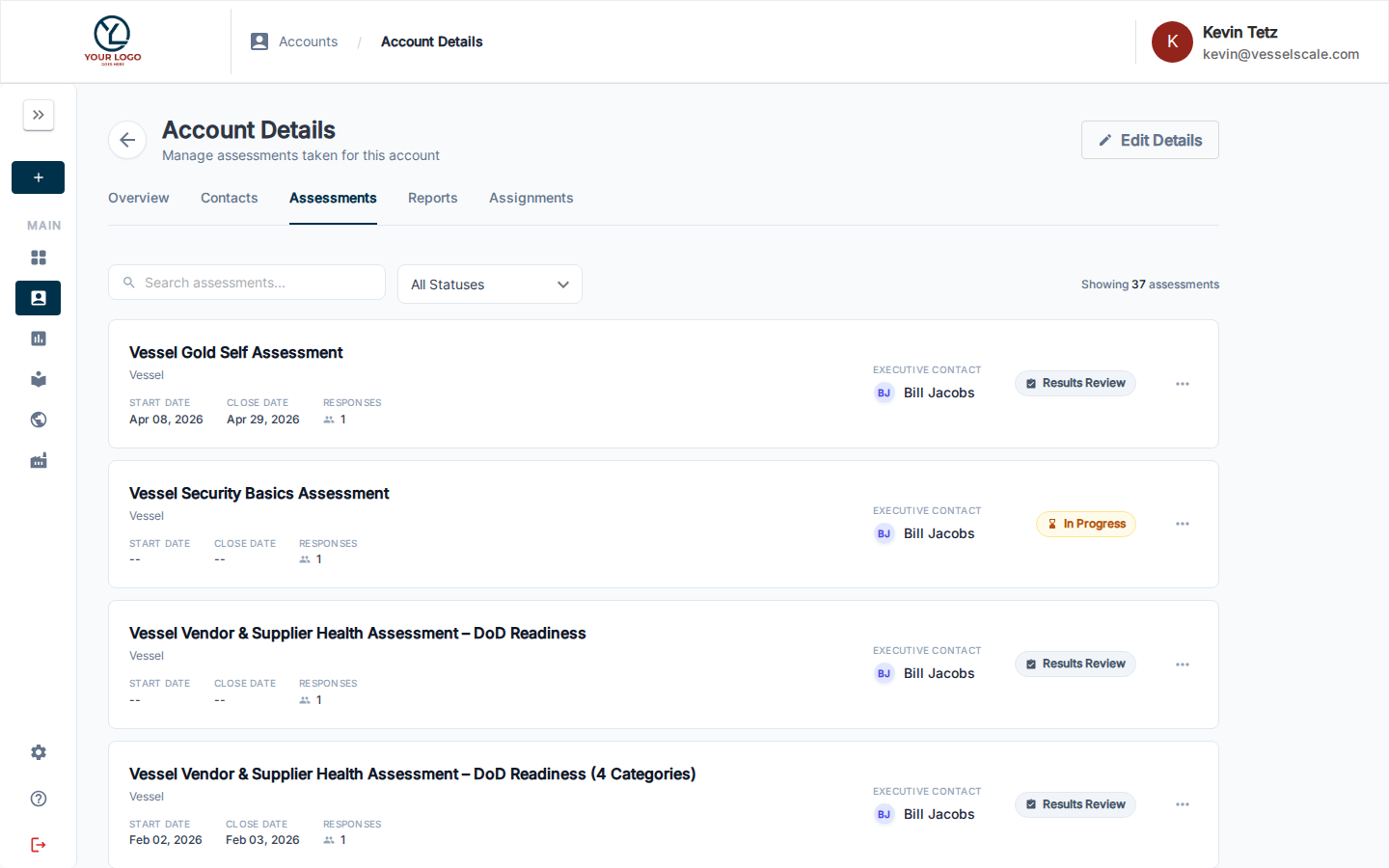 Account Details — Assessments