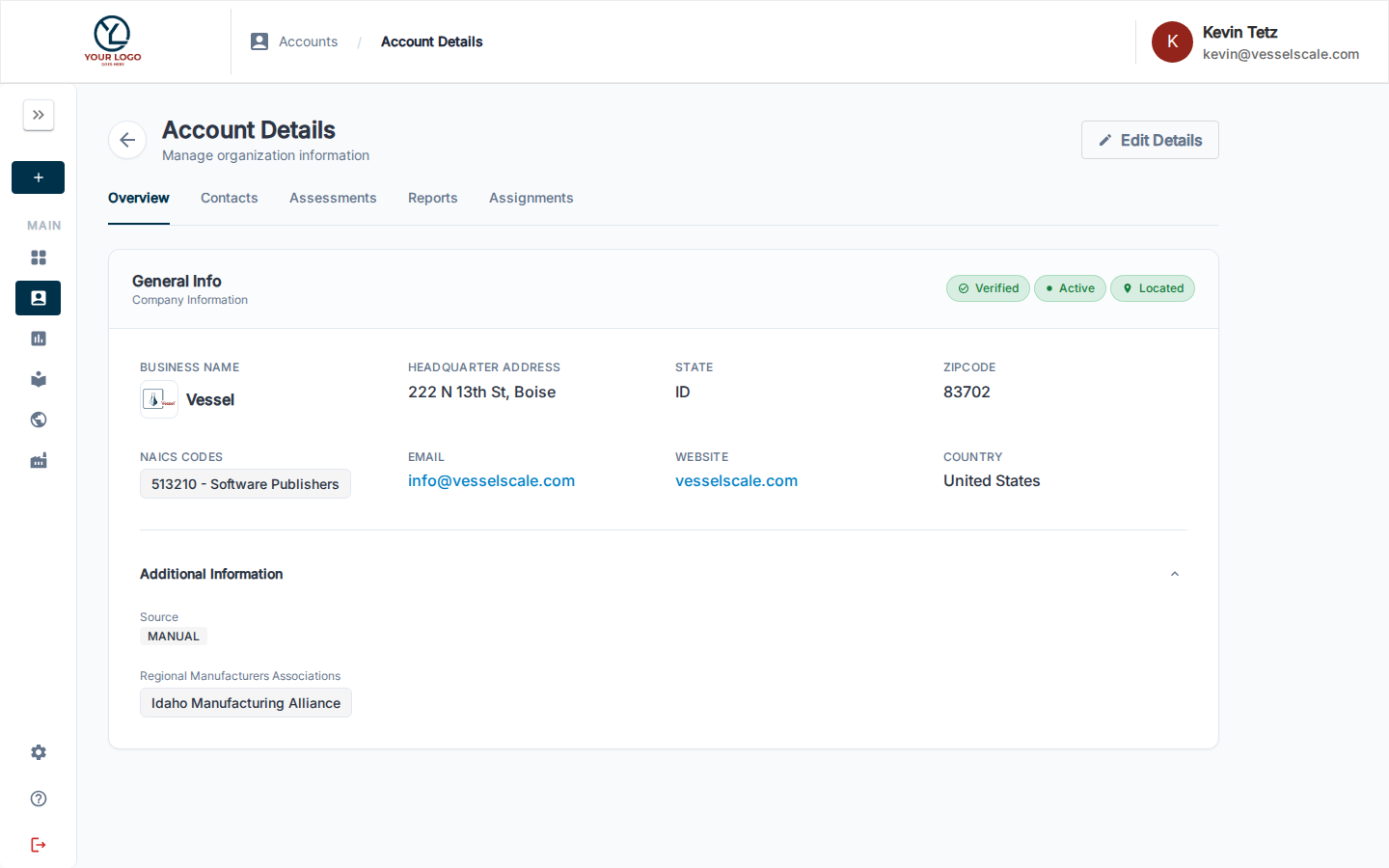 Account Details — Overview