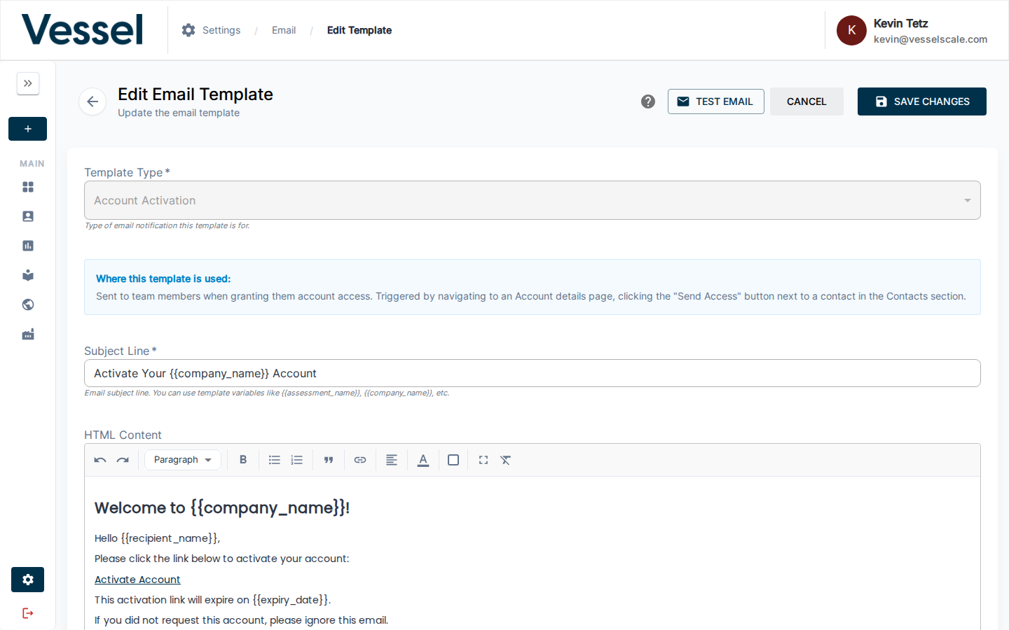 Email Template Editor