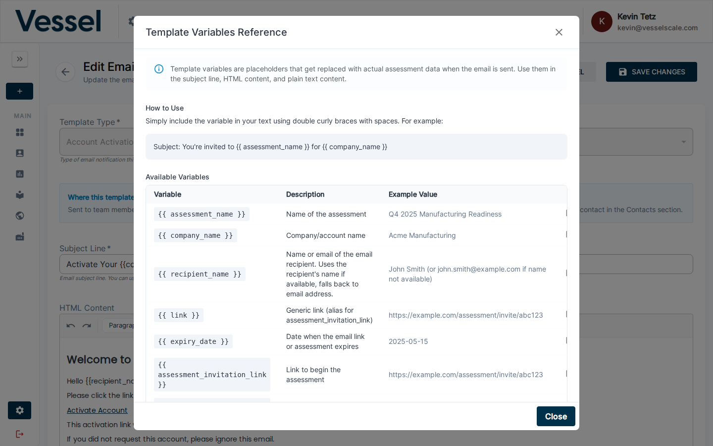 Template Variables Help