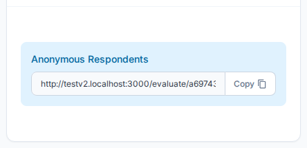 Share Assessments Link card with anonymous and direct recipient links
